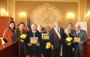 Nella foto: Giuseppe Battiato e Carmela Rapisarda, Pasquale Moschetto e Giuseppa Rapisarda, Gaetano Cantone e Rosaria Marano